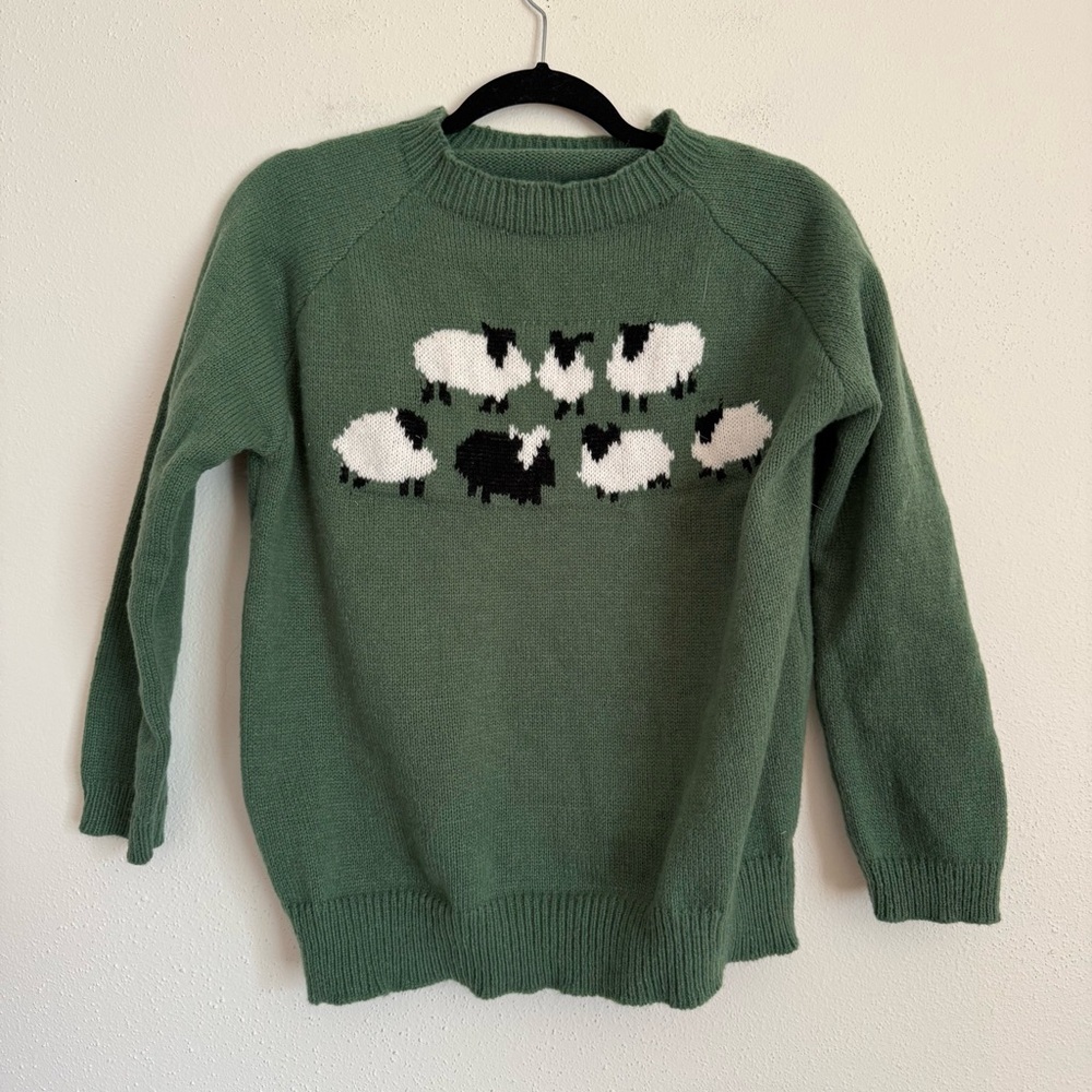 Unbranded Green High Neck Sheep Sweater Size Large